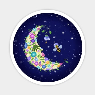 Flowery Moon and Cosmic Bee Magnet